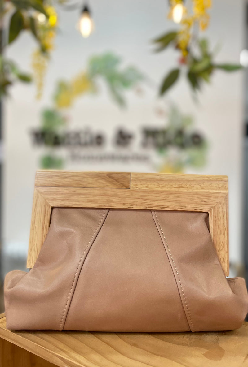 Timber & Leather Clutch - Standard
