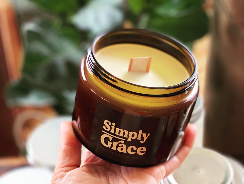 Simply Grace Candles Wood Wick Lrg
